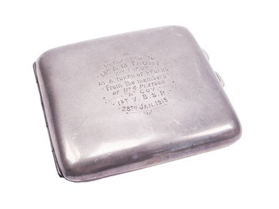 Lot 262 - Silver Engraved Cigarette Case.