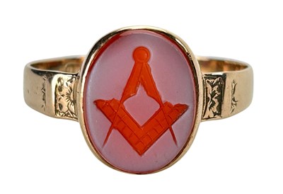 Lot 260 - Masonic Designed Signet Style Ring.