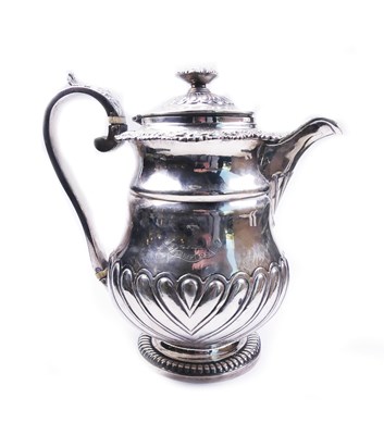 Lot 318 - A George III \ IV Sterling Silver Hot Water Jug.
