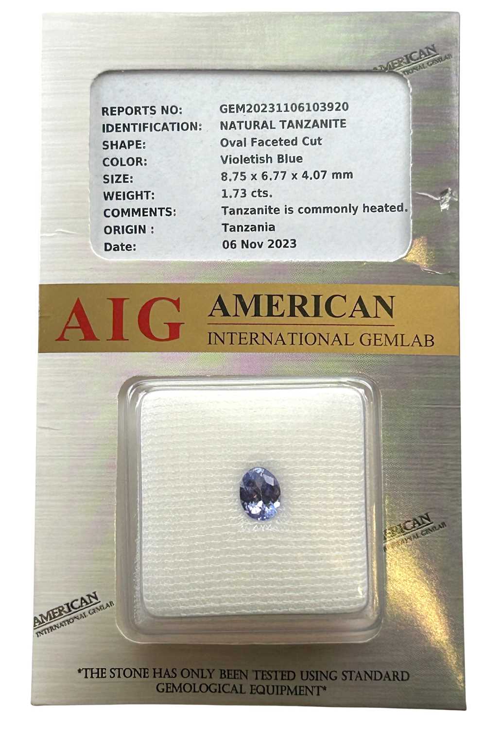 Lot 233 - 1.73CT Unset Tanzanite.