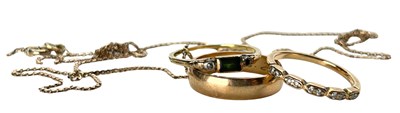 Lot 308 - Four Gold Jewellery Items.