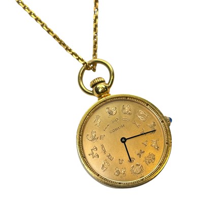 Lot 349 - Corum Gold Pocket Watch and Chain.