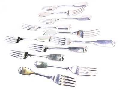 Lot 395 - Large Sterling Silver Forks.