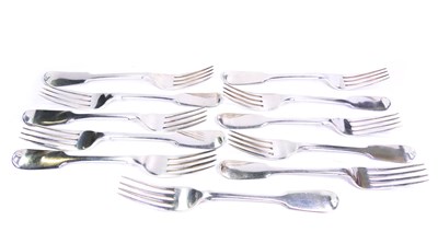 Lot 378 - Eleven Small Sterling Forks.