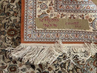 Lot 125 - Chinese Silk Rug.