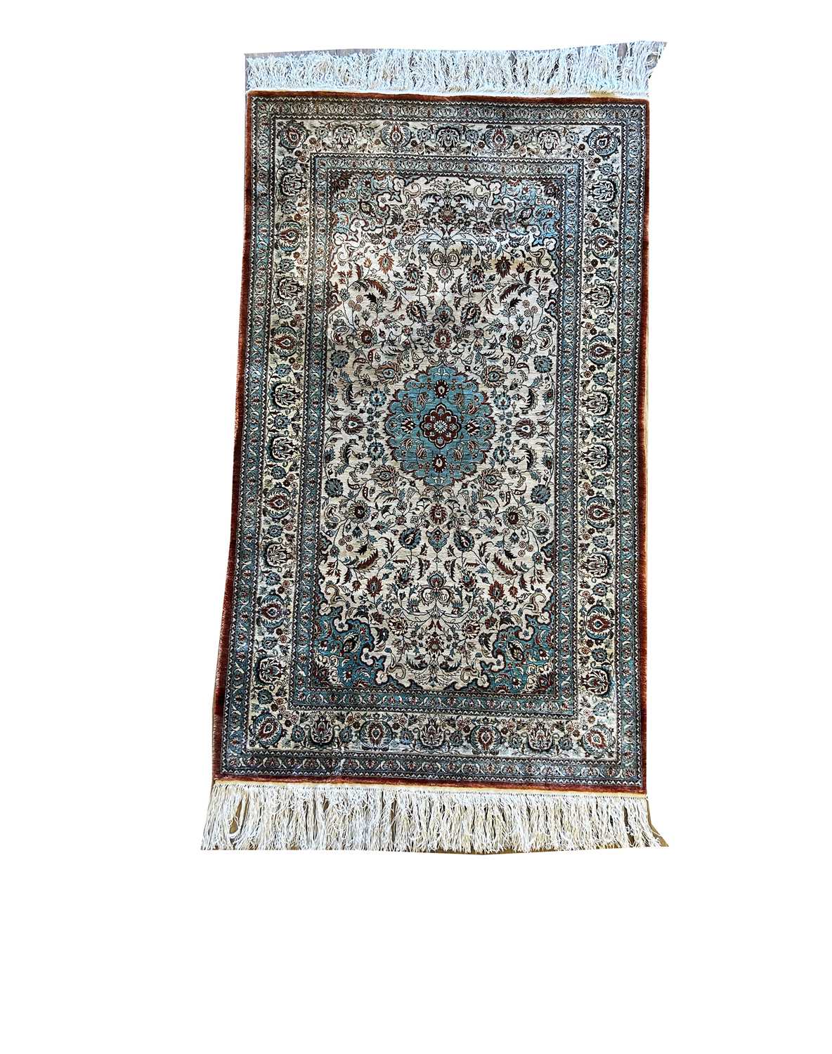 Lot 125 - Chinese Silk Rug.