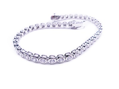 Lot 175 - Diamond Tennis Bracelet.