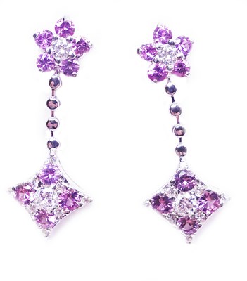 Lot 185 - Articulated Drop Earrings.