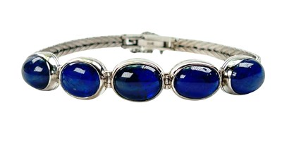 Lot 295 - Mid-Century Sapphire Bracelet.