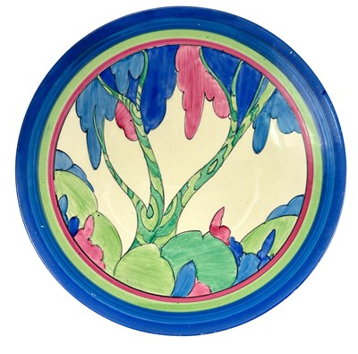 Lot 195 - Clarice Cliff Plate ‘Rudyard’ Pattern.