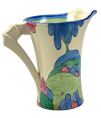 Lot 161 - Clarice Cliff ‘Rudyard’ Pattern Dafodil Jug.