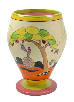 Lot 175 - Clarice Cliff 'Appliqué Idyl Crinoline' Lady Vase.