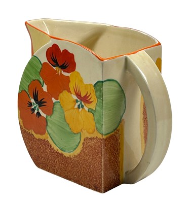 Lot 179 - Clarice Cliff 'Nasturtium' Pattern Stamford Jug.