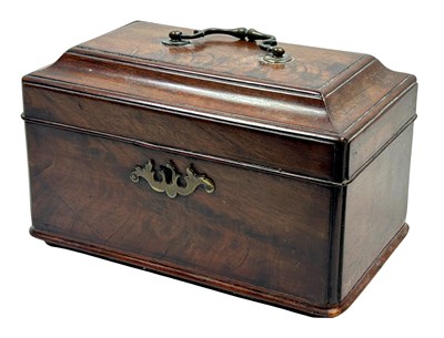 Lot 208 - Antique Mahogany Tea Caddy.
