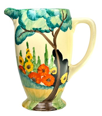 Lot 166 - Clarice Cliff 'Fragrance' Pattern Coronet Jug.