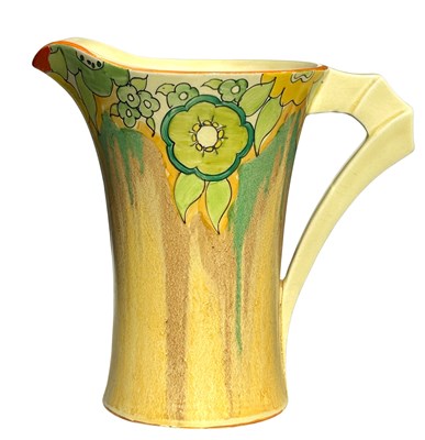 Lot 183 - Clarice Cliff 'Yellow Jonquil' Pattern Dafodil Jug.