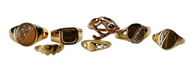 Lot 238 - A Group of Signet Rings.