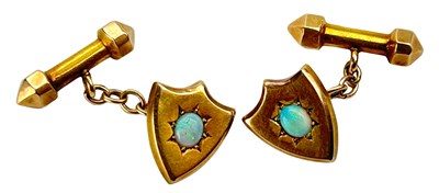 Lot 288 - 19th Century Opal Cuff Links.