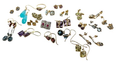 Lot 242 - A Large Selection of Earrings and One Ring.