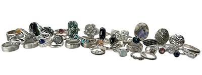 Lot 241 - A bulk Sterling Silver Ring Selection.