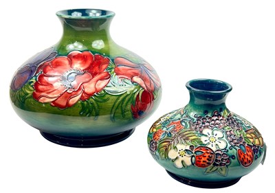 Lot 184 - Moorcroft “Anemone” Pattern Vase and “Carousel” Pattern Vase.