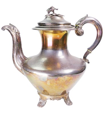 Lot 365 - Large Silver Coffee Pot.