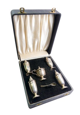 Lot 373 - Sterling Silver Boxed Salts Set.