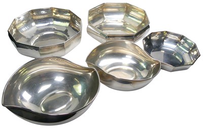 Lot 361 - Five Italian Silver Bowls.