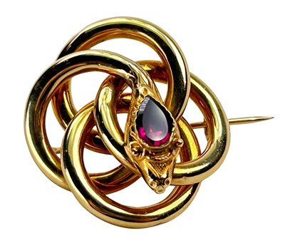 Lot 277 - Ruby Serpent Brooch.