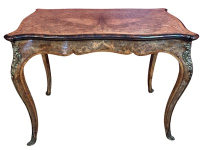 Lot 130 - Walnut Burr Louis XV Games Table.