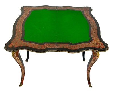 Lot 116 - French Boulle Marquetry Games Table.