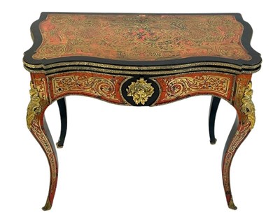 Lot 116 - French Boulle Marquetry Games Table.