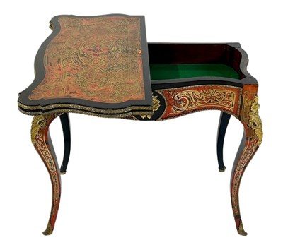 Lot 116 - French Boulle Marquetry Games Table.