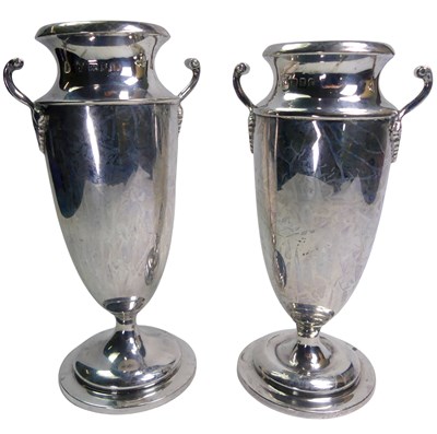 Lot 389 - Pair of Silver Vases.