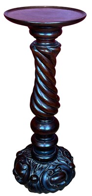 Lot 119 - Carved Barley Twist Pedestal.