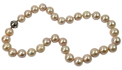 Lot 239 - Strand of Large Pale Pink Freshwater Pearls.