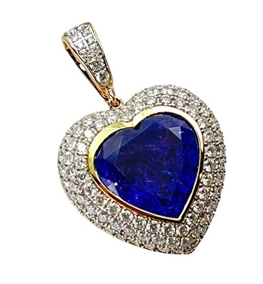 Lot 310 - Large Tanzanite Heart Shape Pendant.