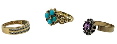 Lot 250 - Three Gem Set Rings.