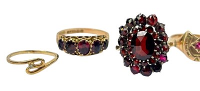 Lot 245 - Five 9ct Yellow Gold Rings.