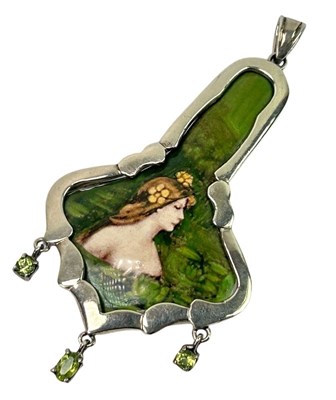 Lot 239 - Arts and Crafts Style Silver Pendant.