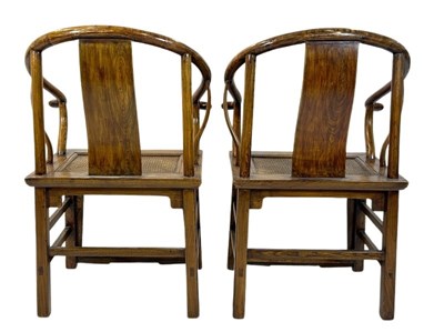 Lot 171 - Pair of Chinese Horseshoe Chairs.