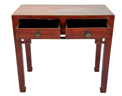 Lot 177 - Oriental Two Drawer Console Table.
