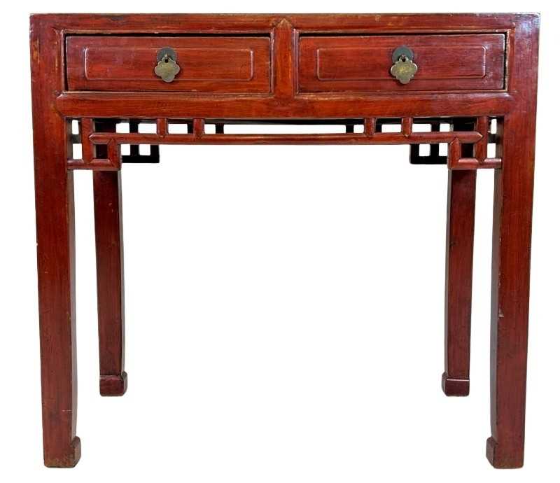 Lot 177 - Oriental Two Drawer Console Table.