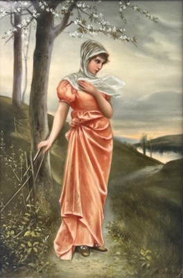 Lot 161 - KPM Painted Plaque.