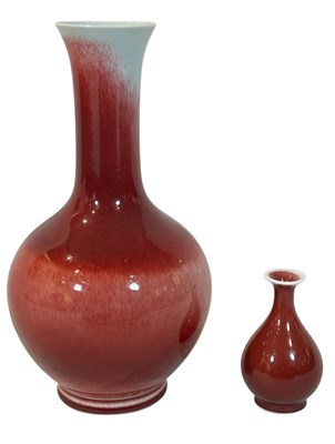 Lot 169 - Two Chinese Red Vases.