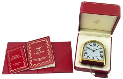 Lot 139 - Les Must de Cartier Tortue Alarm Clock.