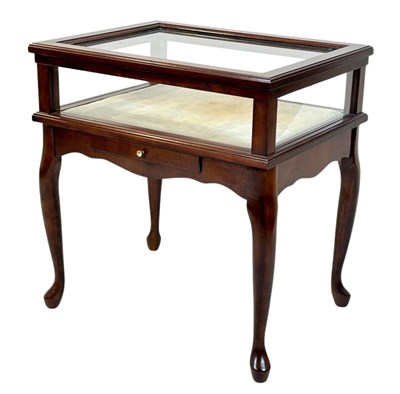 Lot 111 - Bombay Co. Shadow Box Curio End Table.