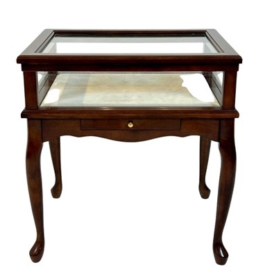 Lot 111 - Bombay Co. Shadow Box Curio End Table.