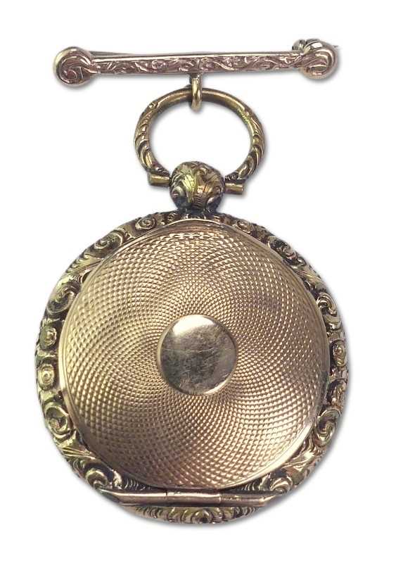 Lot 213 - 9ct Circular Locket\Brooch.