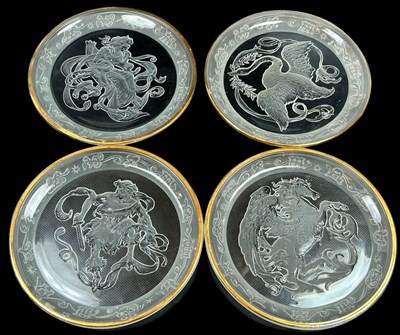 Lot 162 - A Group of Morgantown Celestial Crystal Plates.